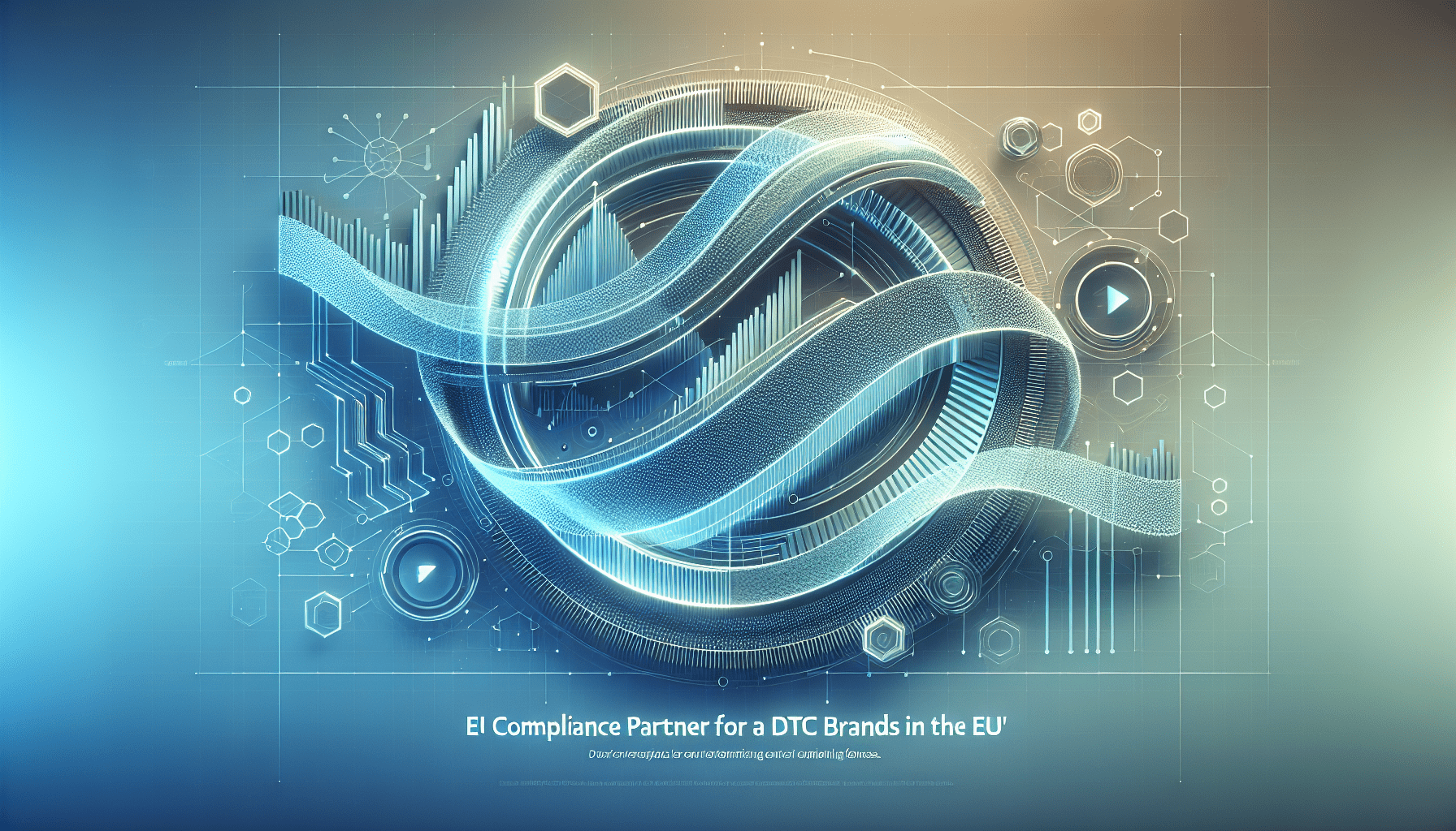 Illustration representing DTC brand entry into the EU market with a compliance partner and regulatory icons across a European map.