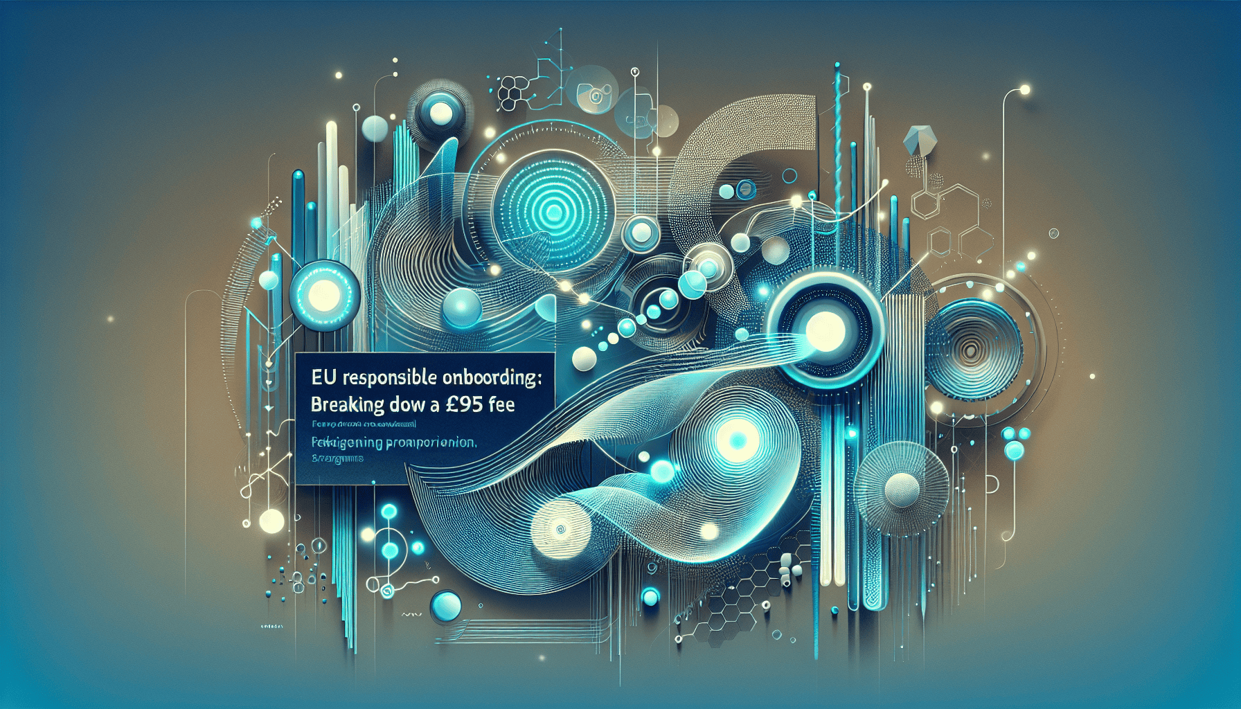 Illustration depicting the £195 EU Responsible Person onboarding process with documents, checklist, and marketplaces.