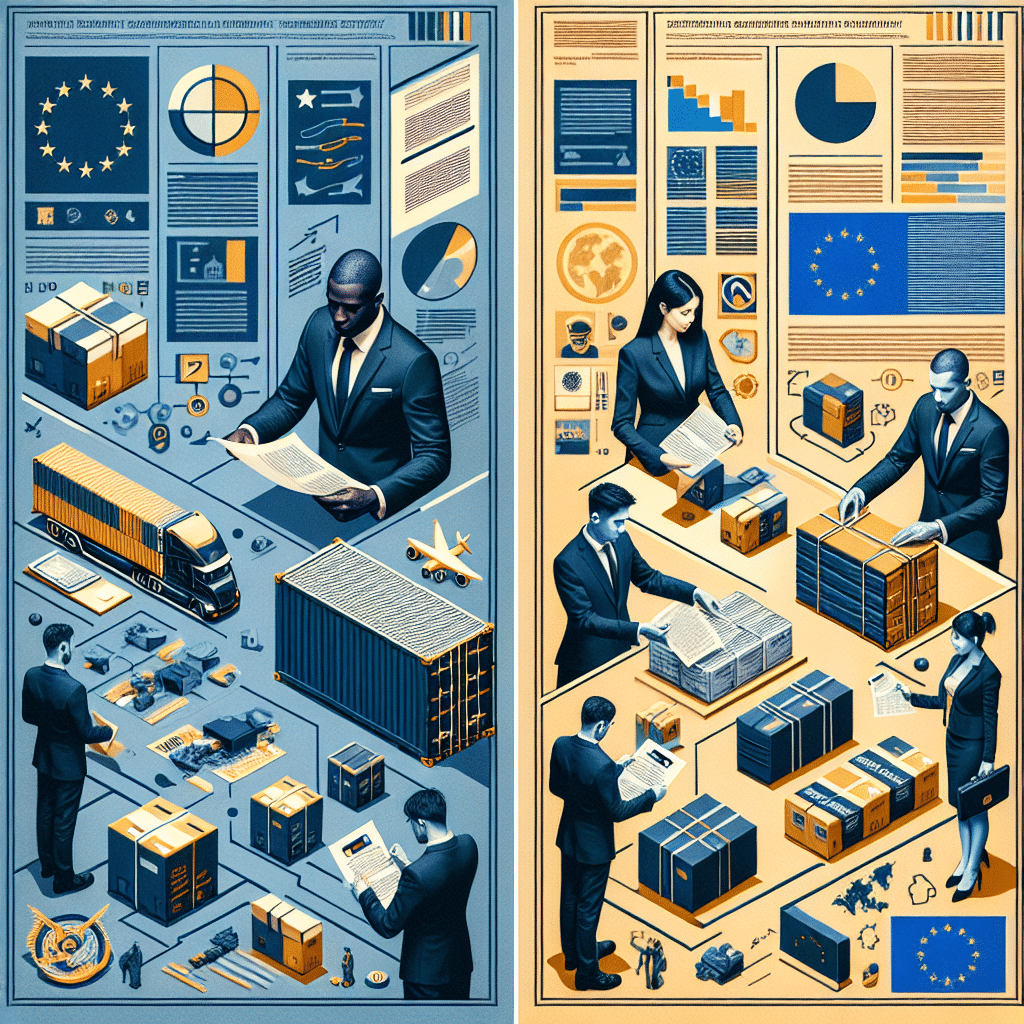 Visual comparison of EU Responsible Person Service and importer roles, featuring compliance documentation and customs workflow.