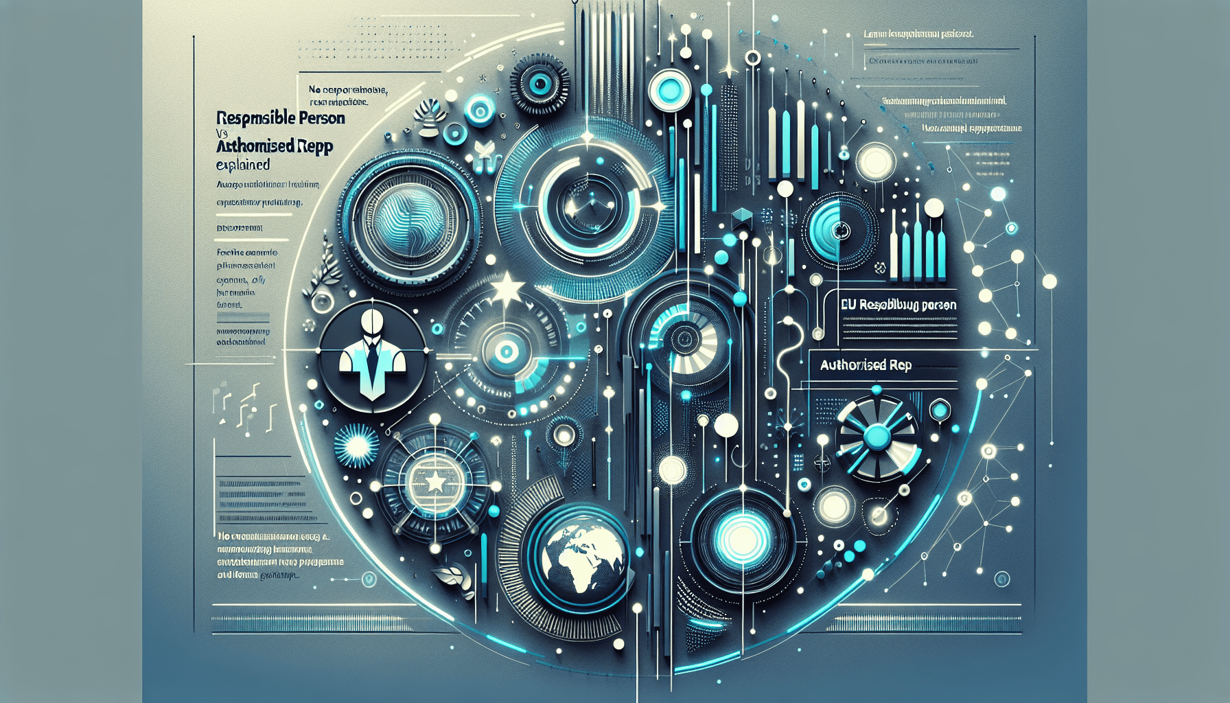 An infographic-style visual comparing the roles of an EU Responsible Person and an Authorised Representative for product compliance.
