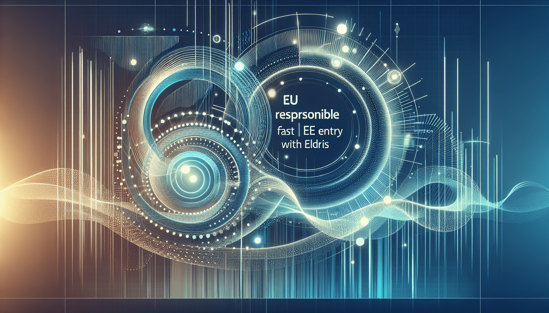 Digital illustration of compliance documents and EU stars, visualizing how Eldris helps appoint an EU Responsible Person within 72 hours.