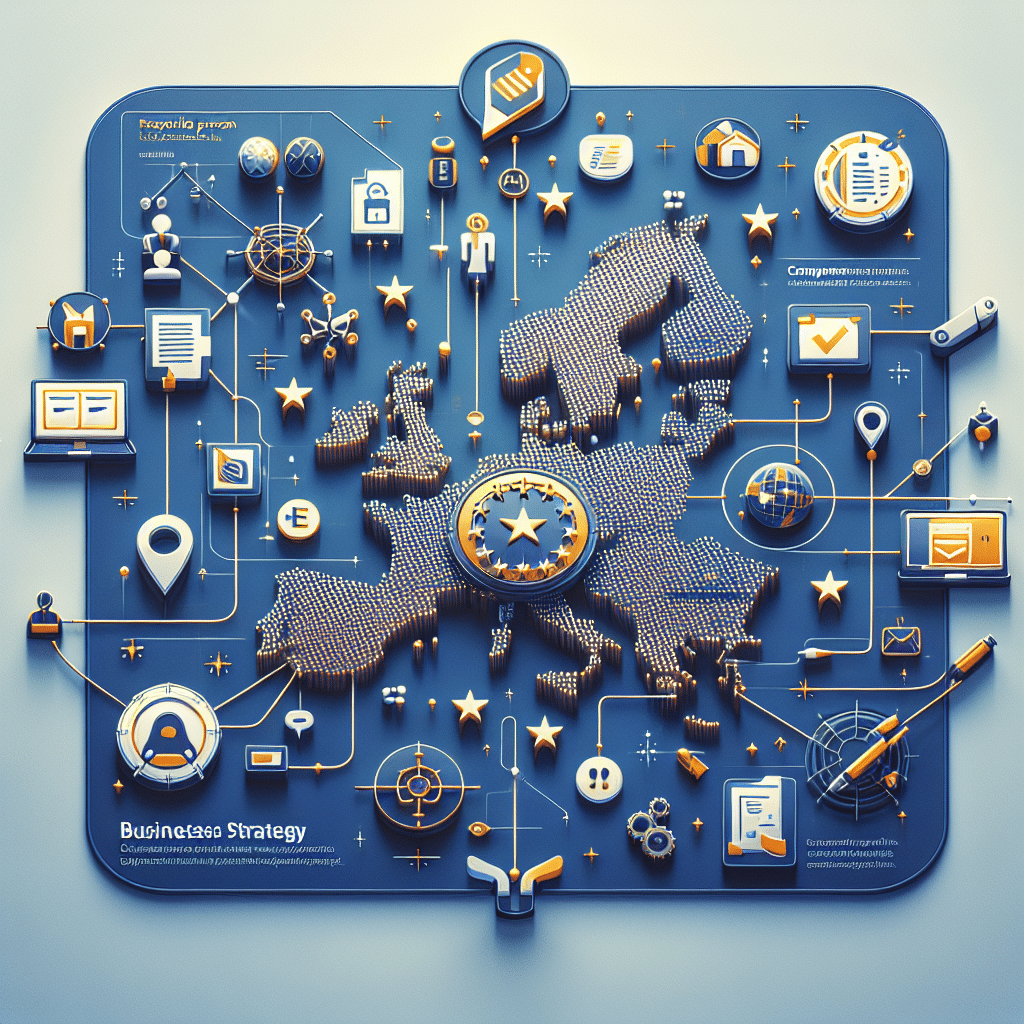Illustration showing EU Responsible Person Service for compliance with Amazon, Shopify, and eBay platforms and safety documentation.