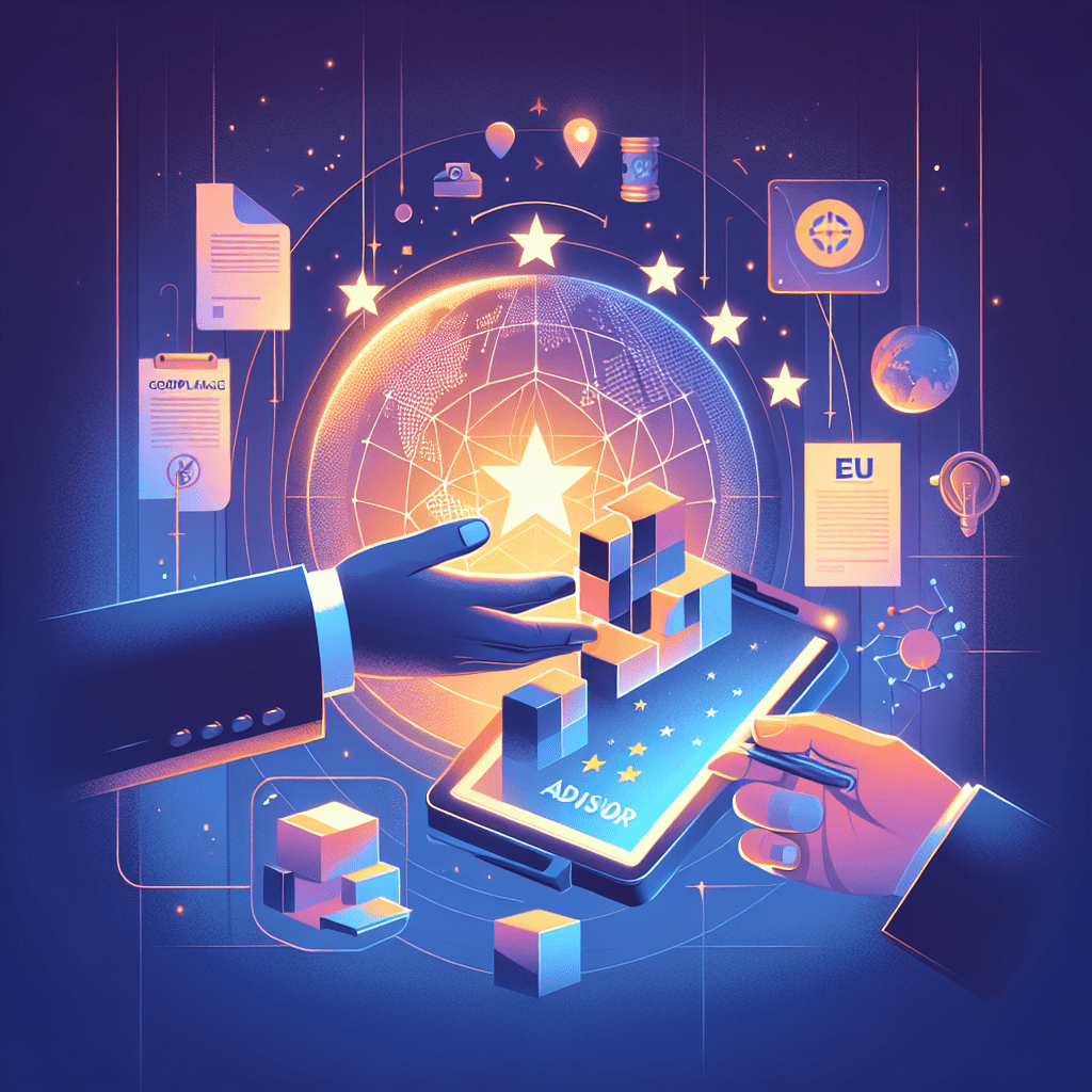 Illustration showing GPSR EU Compliance with Eldris supporting a non-EU seller via digital documentation and product safety