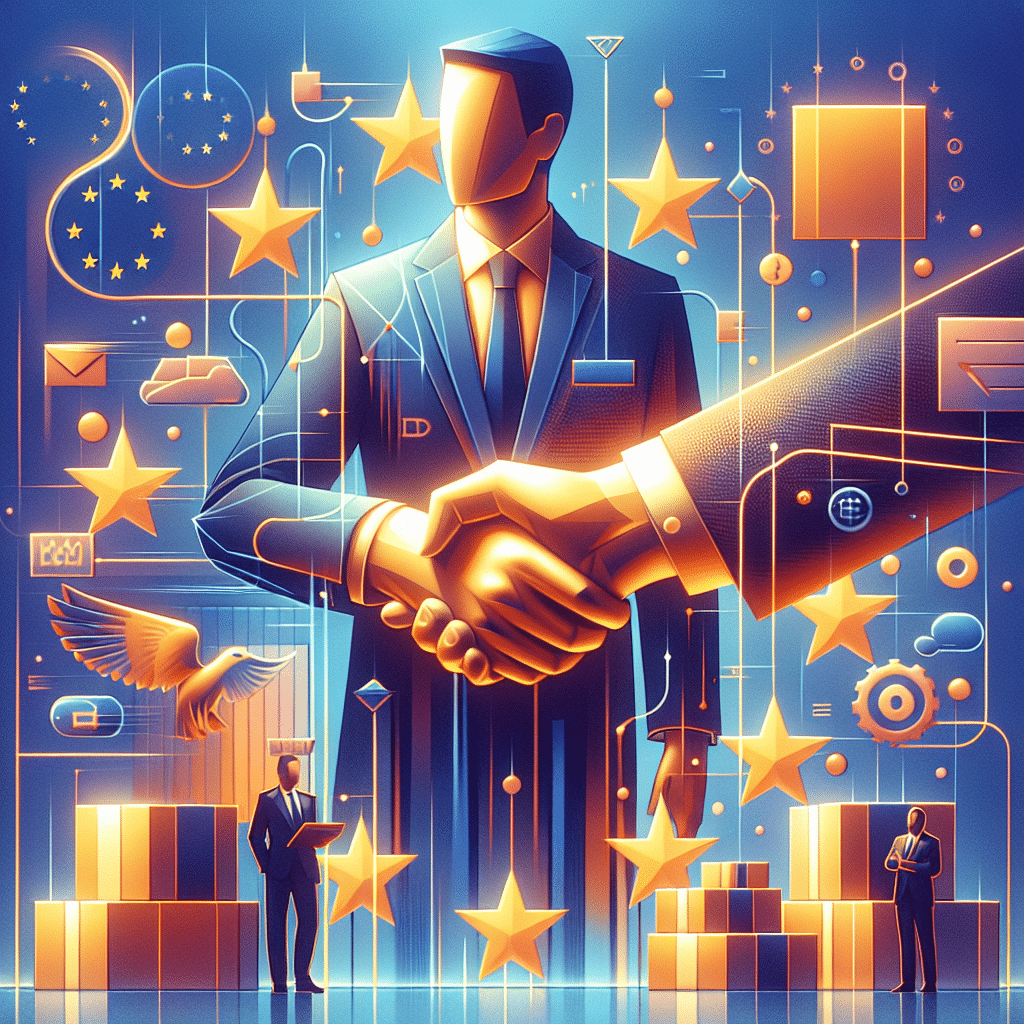 Illustration showing an Amazon seller with an EU Authorised Representative, highlighting Amazon product compliance