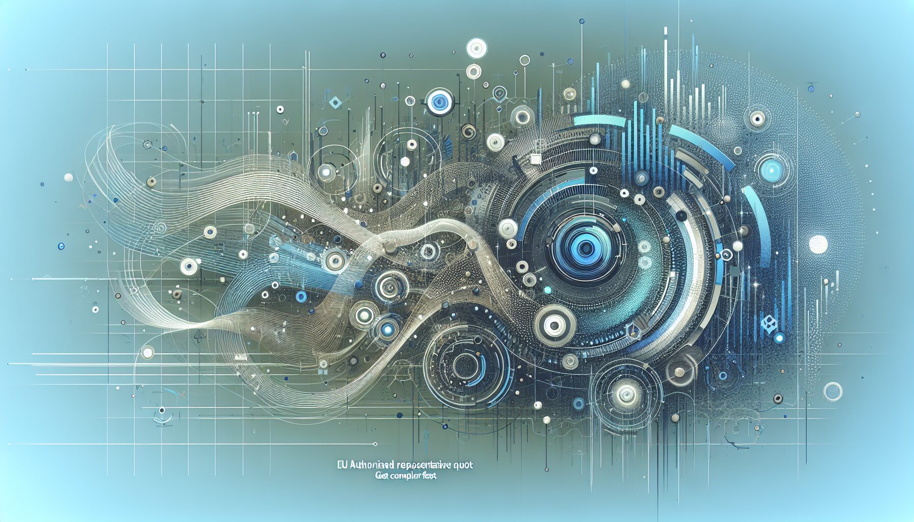 Graphic visualizing the EU authorised representative quote process with speed indicators, interactive tools, and compliance documentation.