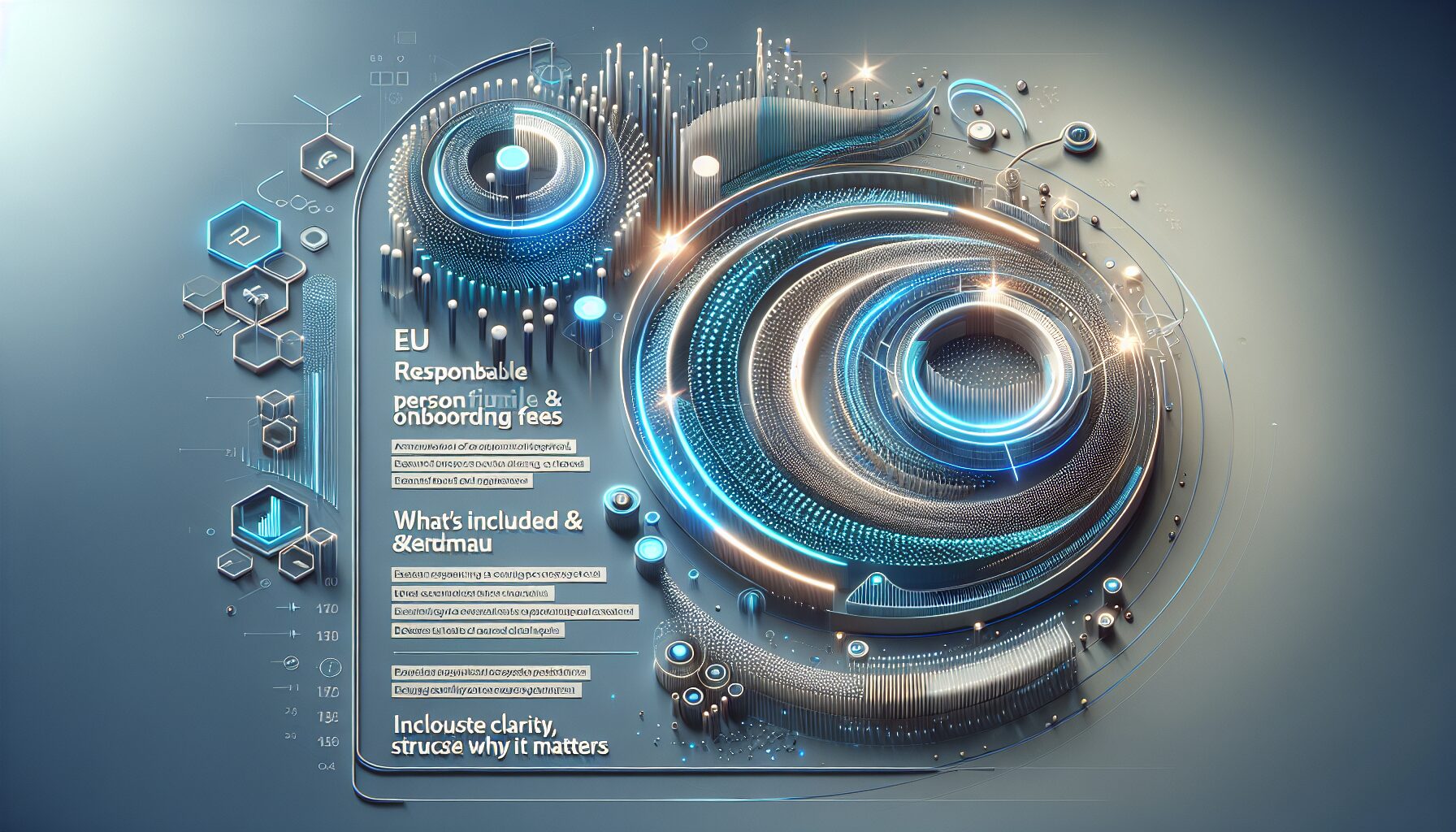 Visual representation of onboarding compliance process including document analysis, product labels, and EU symbols