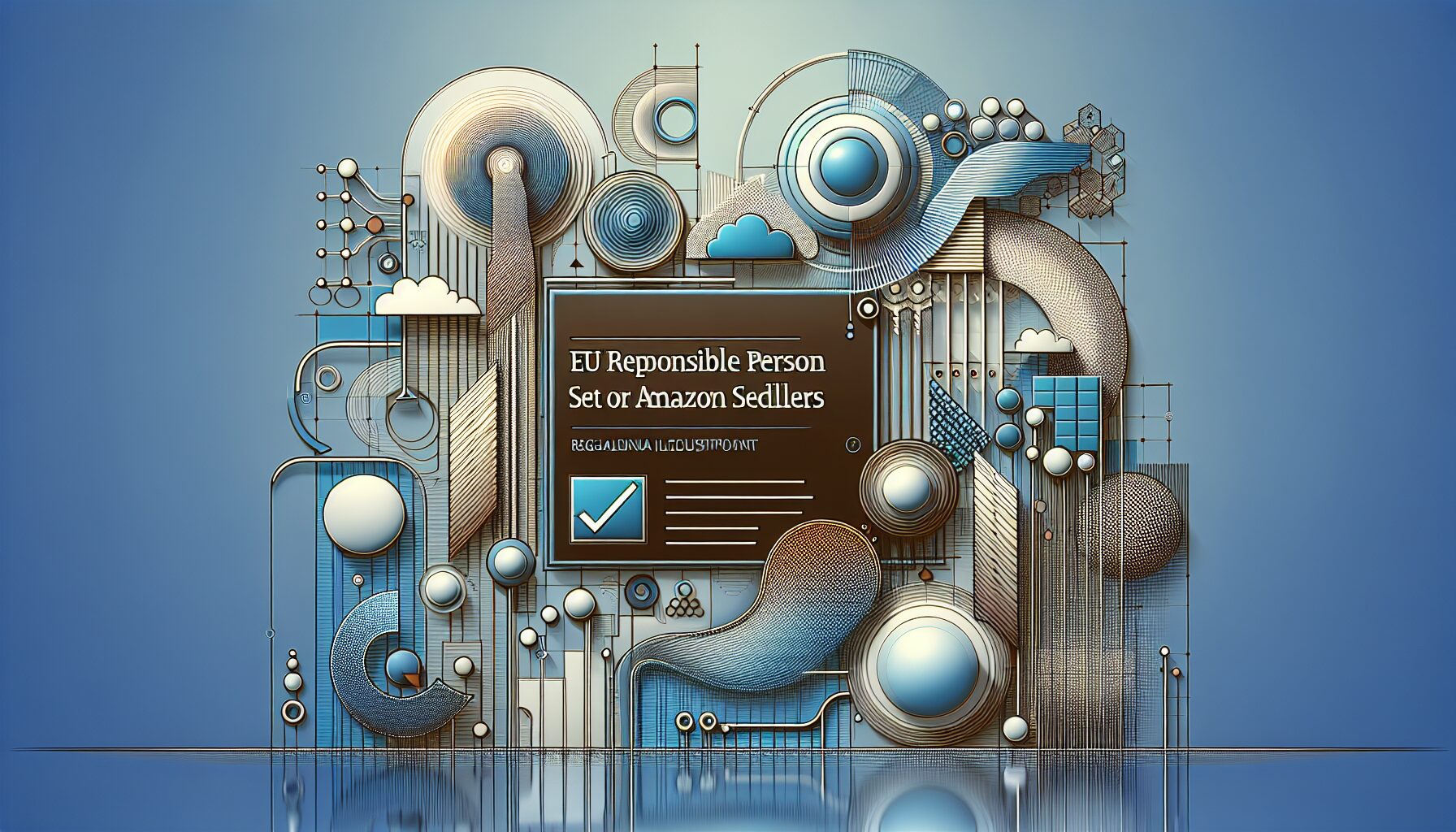 Visual representation of an Amazon FBA seller completing the EU Responsible Person compliance checklist.