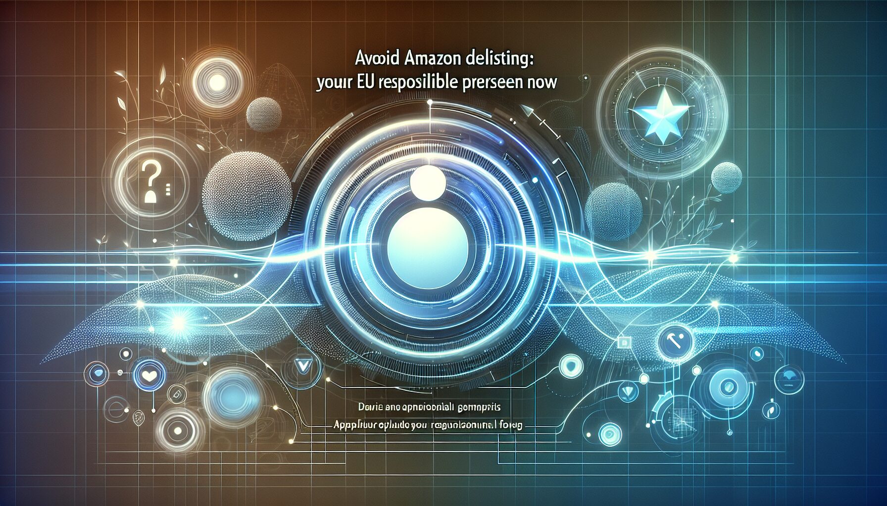 Illustration showing the concept of Amazon EU delisting prevention by appointing an EU Responsible Person with compliance visuals.