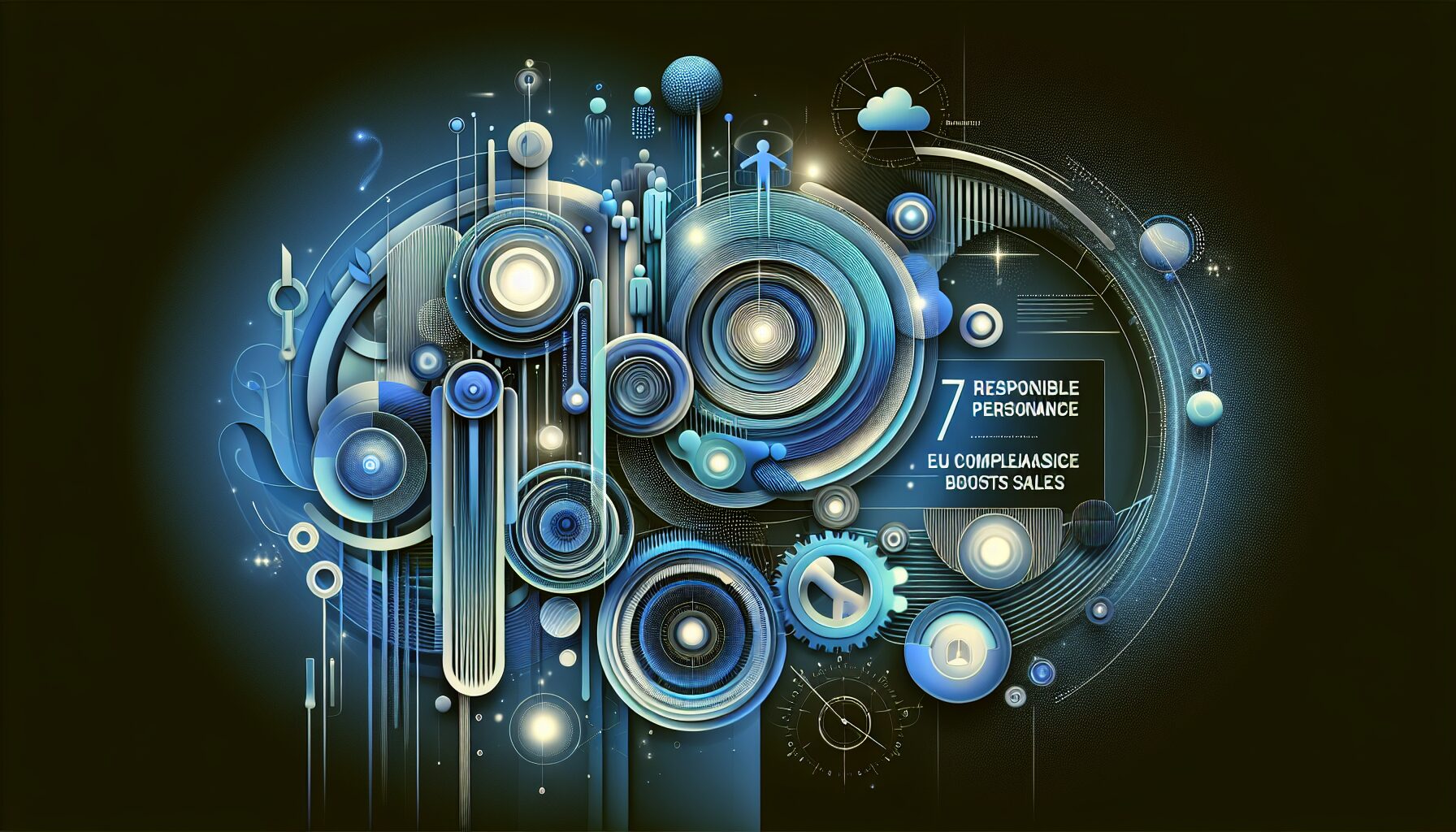 Visual illustration of EU Responsible Person compliance's impact on sales, showing product approvals, market maps, and trust badges.