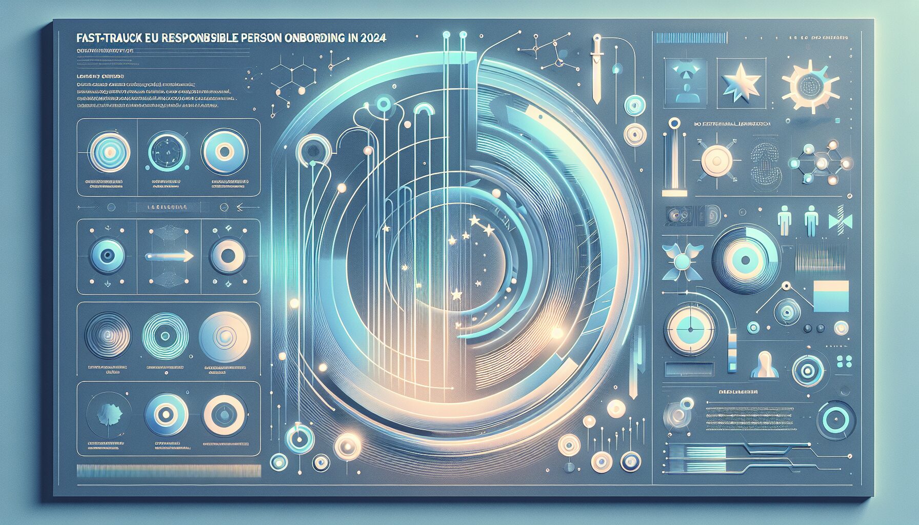 Illustration visualizing fast-track EU Responsible Person onboarding process for compliance with Eldris in a cross-border DTC context.