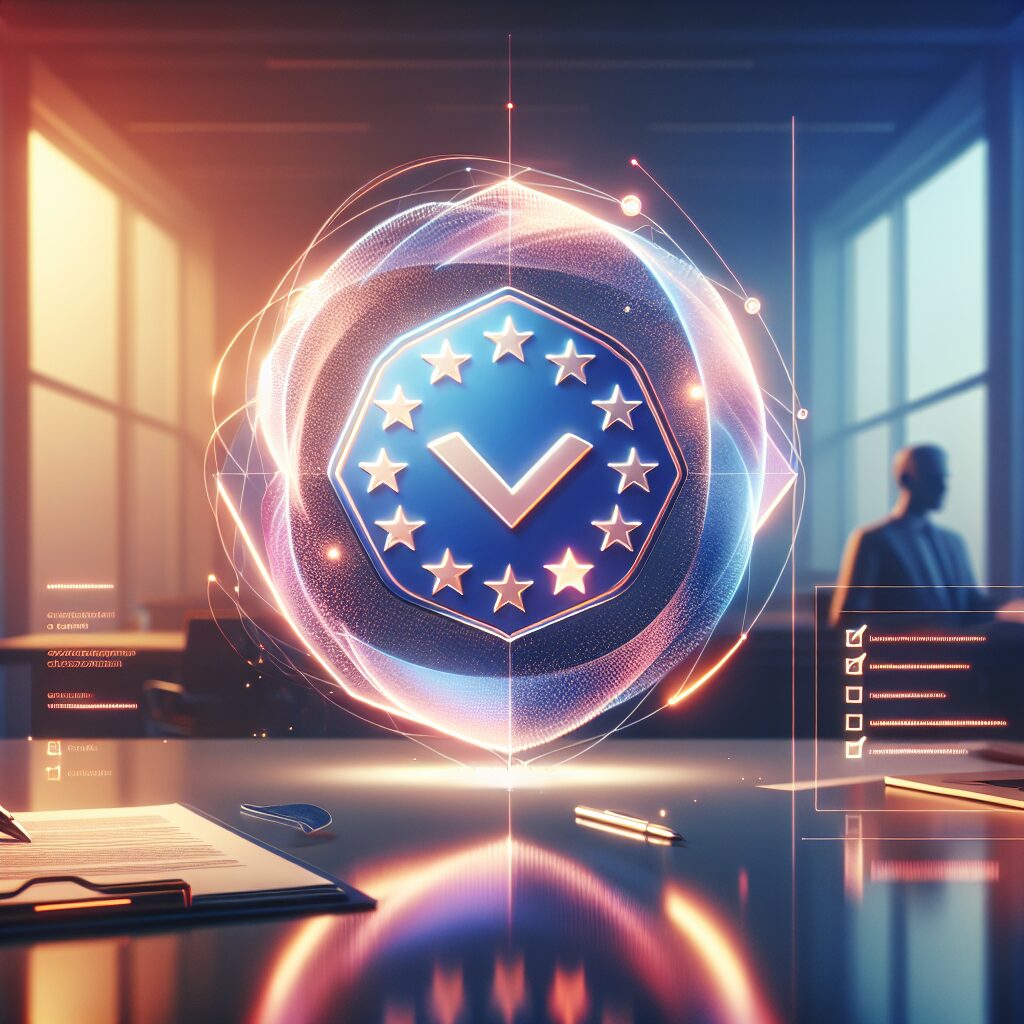 Business professional signing EU Responsible Person compliance documents within 72 hours for fast market access to Europe.